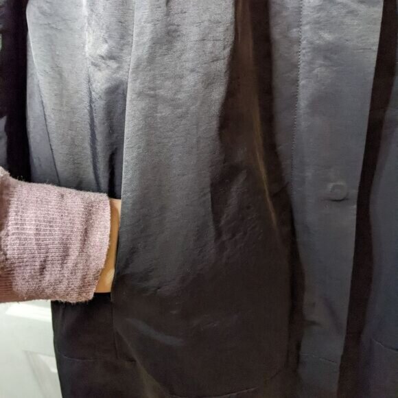 Eileen Fisher Stand Collar black Coat Small @B - Picture 3 of 9